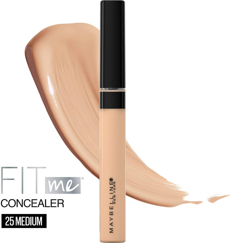 Best concealer Maybelline New York Full Coverage Concealer, Matte & Poreless Ultra Blendable, Fit Me, 25 Medium, 6.8ml |ampalstore.com